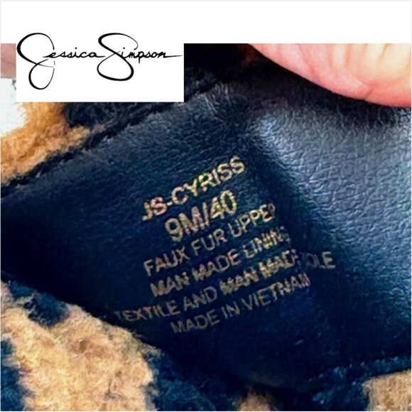 Jessica Simpson Cyriss Cheetah Faux Fur Platform Clog Slides – Size 9 - Picture 2 of 4